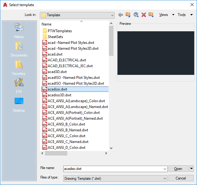 autocad units - template file