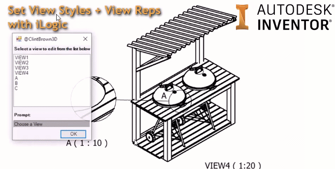 ilogic drawing views
