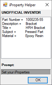@ClintBrown3D Autodesk Inventor 95 ilogic parameters
