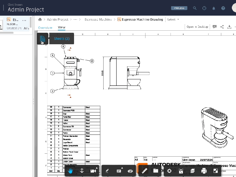Autodesk Fusion – Moving a Section, Detail or projected view to another&nbsp;sheet